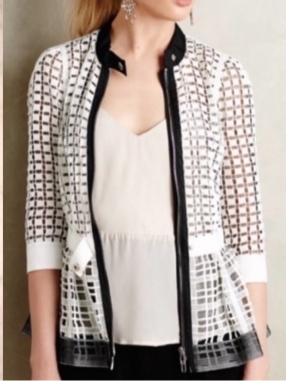Anthropologie Beguile by Byron Lars Lace Peplum Jacket Size 6 - Picture 11 of 14